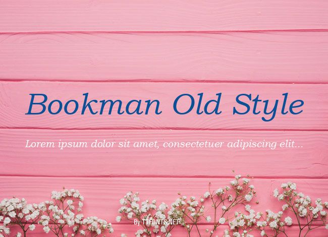 Bookman Old Style example